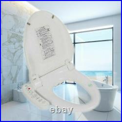 110V Electric Smart Bidet Toilet Seat Deodorization Elongated Heated Toilet Lid