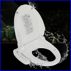 110V Electric Smart Bidet Toilet Seat Deodorization Elongated Heated Toilet Lid