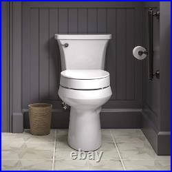 25875-0 Hyten Elevated Quiet-Close Elongated Toilet Seat, Contoured Seat with Gr