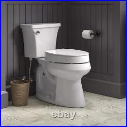 25875-0 Hyten Elevated Quiet-Close Elongated Toilet Seat, Contoured Seat with Gr