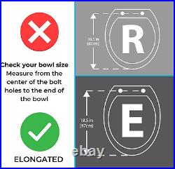 3 Inch Raised Toilet Seat for Seniors, Elongated, Open Front No Cover, Plastic