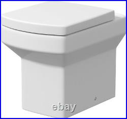 500mm Bathroom Toilet Concealed Cistern Furniture Unit Pan Soft Close Grey Gloss