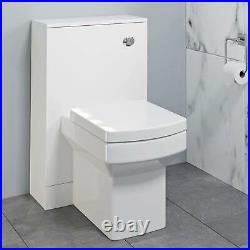 500mm Bathroom Toilet Concealed Cistern Furniture Unit Pan Soft Close Seat White