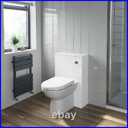 500mm Bathroom Toilet Soft Close Seat Back To Wall BTW Furniture Unit Pan White