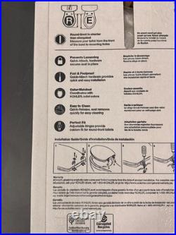 6 Kohler Cachet Quiet-CloseT 6-5/8 X 14-3/16 Round-Front Toilet Seats # 4639-0