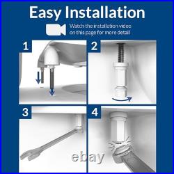 6 Pack Commercial Open Front Plastic Toilet Seat, Heavy Duty Industrial Seat