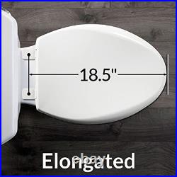 6 Pack Commercial Open Front Plastic Toilet Seat, Heavy Duty Industrial Seat