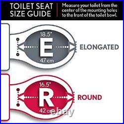 7YE85320ARM New Larger Size Clean Shield 3 Raised Toilet Seat with Support A