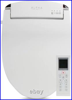 ALPHA BIDET JX2 Elongated Bidet Toilet Seat, White, Endless Warm Water