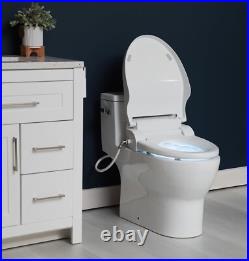 ALPHA BIDET JX2 Elongated Bidet Toilet Seat, White, Endless Warm Water