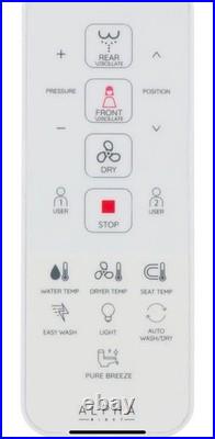 ALPHA BIDET UX Pearl Bidet Toilet Seat in Elongated White New Open Box