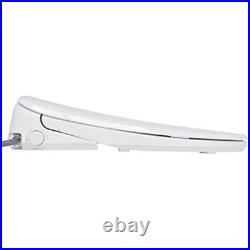 ALPHA BIDET UX Pearl Bidet Toilet Seat in Elongated White Ultra Low Profile