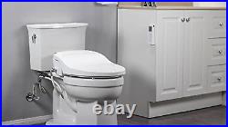 ALPHA JX Elongated Bidet Toilet Seat, White, Endless Warm Water, Rear and Front