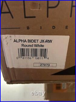 Alpha Bidet JX Round Bidet Toilet Seat White Endless Warm Water Rear Front Wash