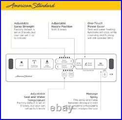 American Standard Advanced Clean Electronic Bidet Seat with Remote, White NEW