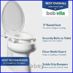 Assurance 3 Raised Toilet Seat Comfort & Security with Clean Shield Guard