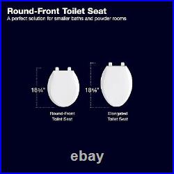 Automatic Nightlight Round Toilet Seat Quiet-Close with Adjustable Brightness