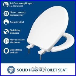 BEMIS 790TDGSL Commercial Heavy Duty Closed Front Toilet Seat with Cover White