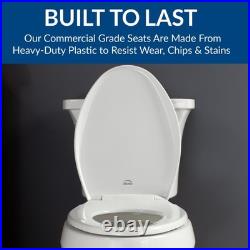 BEMIS 790TDGSL Commercial Heavy Duty Closed Front Toilet Seat with Cover White