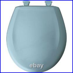 BEMIS Front Toilet Seat Slow Close Plastic STA-TITE Round Closed Bathroom Blue