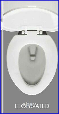 BEMIS NEW Clean Shield 3'' RAISED Toilet Seat Elongated with Support Arms, WHITE