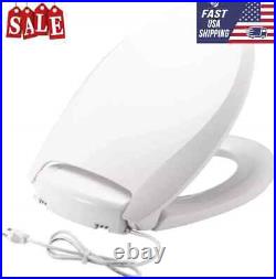 BEMIS Radiance Heated Night Light Toilet Seat Elongated Slow Close Plastic White