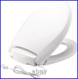 BEMIS Radiance Heated Night Light Toilet Seat Elongated Slow Close Plastic White