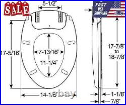 BEMIS Radiance Heated Night Light Toilet Seat Elongated Slow Close Plastic White