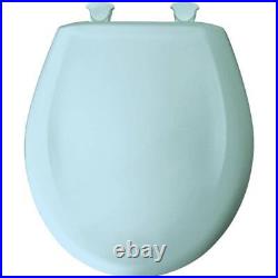 BEMIS Toilet Seat 14.375 Soft Close Round Plastic Closed Front In Dresden Blue