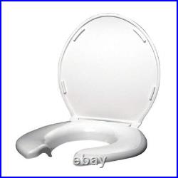 BIG JOHN 3W Toilet Seat, Elongated/Round Bowl, Open 12G705