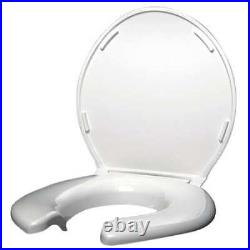 BIG JOHN 3W Toilet Seat, Elongated/Round Bowl, Open 12G705