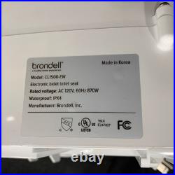BRONDELL Elongated Electronic Bidet Toilet Seat, White 120V 60Hz 870W CL1500-EW