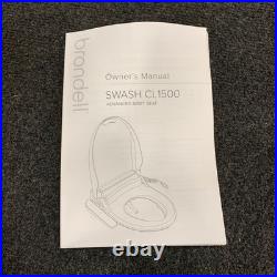 BRONDELL Elongated Electronic Bidet Toilet Seat, White 120V 60Hz 870W CL1500-EW