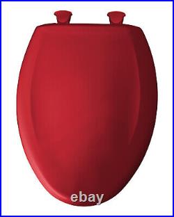 Bemis 1200SLOWT Elongated Closed-Front Toilet Seat and Lid Red