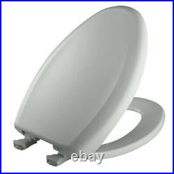 Bemis 1200SLOWT Elongated Closed-Front Toilet Seat and Lid Silver