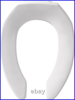 Bemis 1955CT 000 Commercial Elongated Open Front White Toilet Seat Bemis 1955CT 000 Commercial Elongated Open Front White Toilet Seat