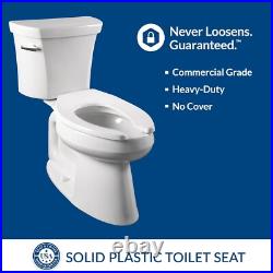 Bemis 1955CT 000 Commercial Elongated Open Front White Toilet Seat Bemis 1955CT 000 Commercial Elongated Open Front White Toilet Seat