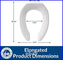 Bemis 1955CT 000 Commercial Elongated Open Front White Toilet Seat Bemis 1955CT 000 Commercial Elongated Open Front White Toilet Seat