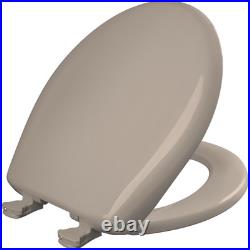 Bemis 200SLOWT 068 Round Plastic Toilet Seat in Fawn Beige