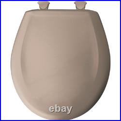 Bemis 200SLOWT 068 Round Plastic Toilet Seat in Fawn Beige