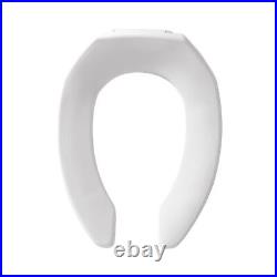 Bemis 6 Pack Commercial Open Front Plastic Toilet Seat, Heavy Duty Industrial