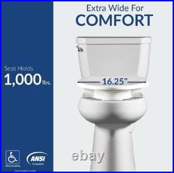 Bemis Assurance 3 Raised Toilet Seat for Seniors, Clean Shield Guard