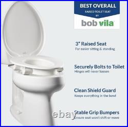 Bemis Assurance 3 Raised Toilet Seat for Seniors, Clean Shield Guard