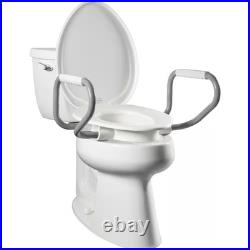 Bemis Assurance 3 Raised Toilet Seat with Handles, Clean Elongated, White Bemis Assurance 3 Raised Toilet Seat with Handles, Clean Elongated, White