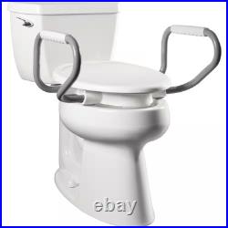 Bemis Assurance 3 Raised Toilet Seat with Handles, Clean Elongated, White Bemis Assurance 3 Raised Toilet Seat with Handles, Clean Elongated, White