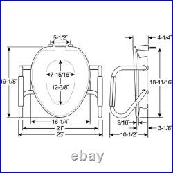 Bemis Assurance 3 Raised Toilet Seat with Handles, Clean Elongated, White Bemis Assurance 3 Raised Toilet Seat with Handles, Clean Elongated, White