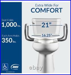 Bemis Assurance 3 Raised Toilet Seat with Handles and Bidet Attachment, elongat Bemis Assurance 3 Raised Toilet Seat with Handles and Bidet Attachment, elongat
