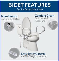 Bemis Assurance 3 Raised Toilet Seat with Handles and Bidet Attachment, elongat Bemis Assurance 3 Raised Toilet Seat with Handles and Bidet Attachment, elongat
