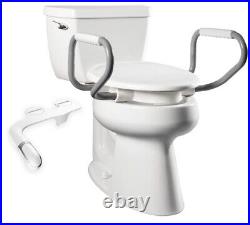 Bemis Assurance 3 Raised Toilet Seat with Support Arms and Bidet Attachment