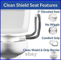 Bemis Assurance 3 Raised Toilet Seat with Support Arms and Bidet Attachment